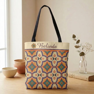 Boho Folk Art Tote Bag