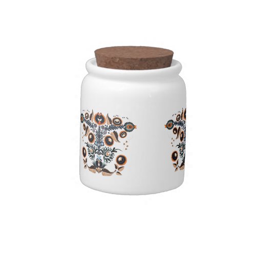 Boho Folk Pattern Candy Jar