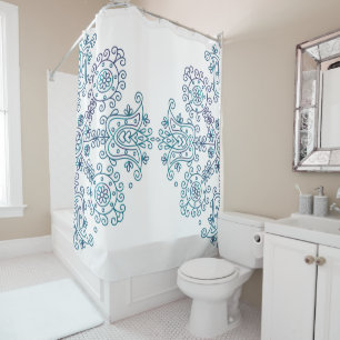 Boho Folk Pattern Shower Curtain