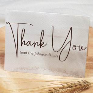 Boho Foster Care & Adoption Baby/Child Shower Letterpress Thank You Card