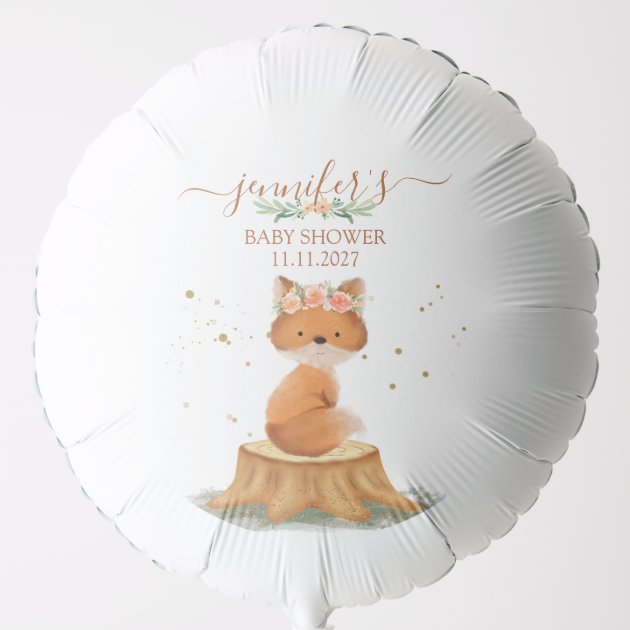 Boho Fox Baby Sprinkle Balloon