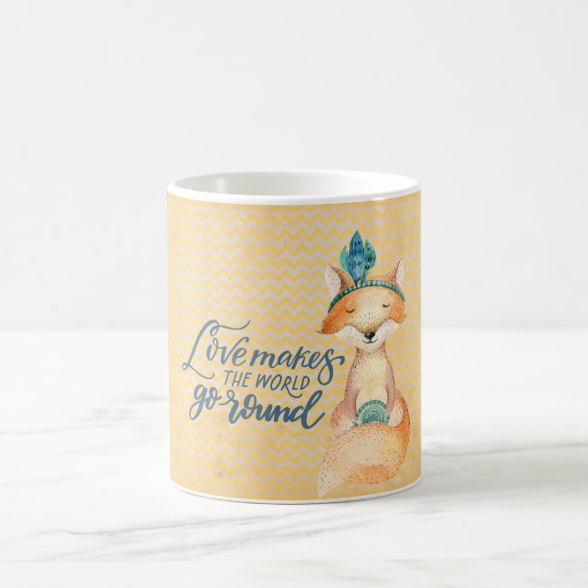 Boho Fox Love Quote Coffee Mug (Center)