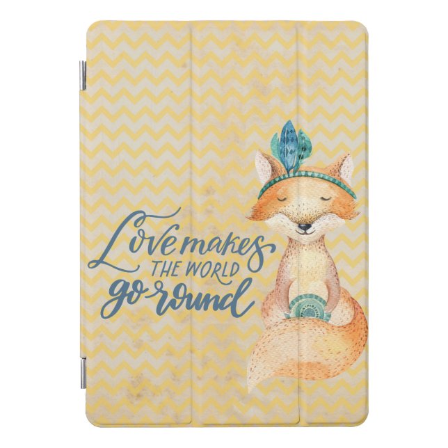 Boho Fox Love Quote iPad Pro Cover (Front)