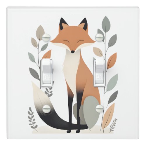 Boho Fox Nursery Kids Room Light Switch Cover