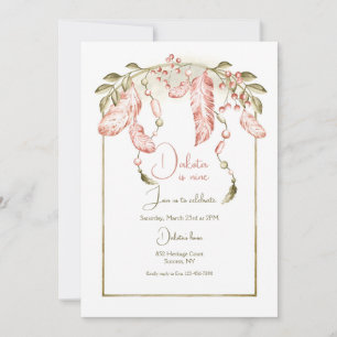 Boho Frame Birthday Invitation
