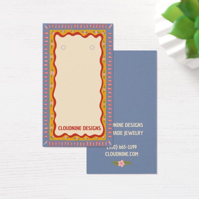 Boho Frame Earring Necklace Jewelry Display Card (Desk)