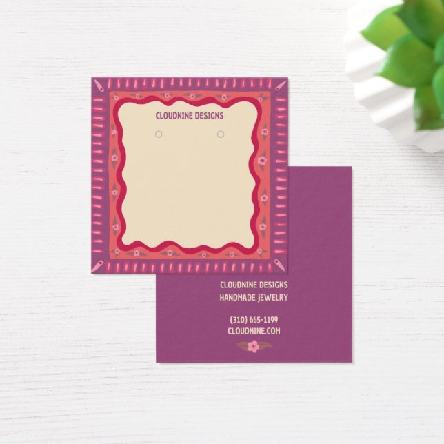 Boho Frame Earring Necklace Jewelry Display Card  (Desk)