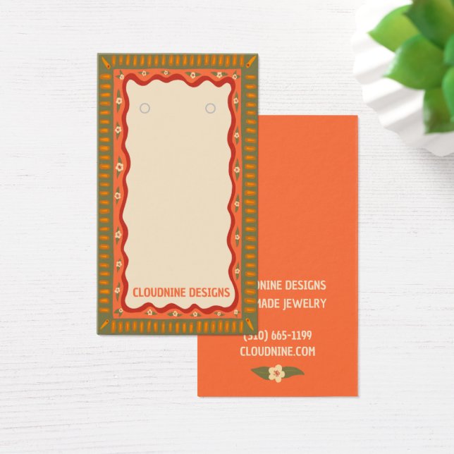 Boho Frame Earring Necklace Jewelry Display Card (Desk)