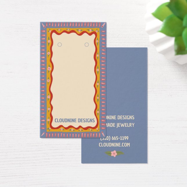 Boho Frame Earring Necklace Jewelry Display Card (Desk)