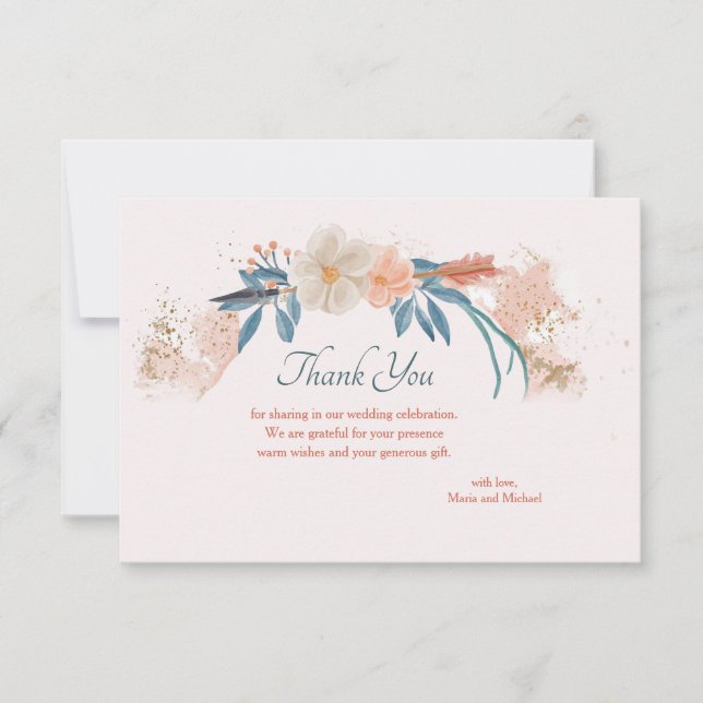 Boho Frame Thank You Card (Front)