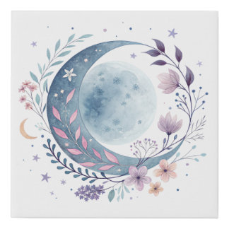 Boho Free-Spirited Moon Colorful Wall print