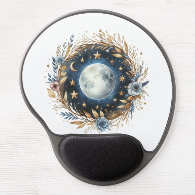 Boho Full Moon Gel Mouse Pad (Front)