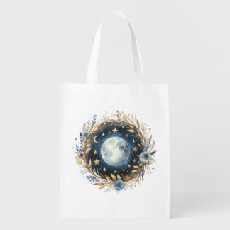 Boho Full Moon Grocery Bag