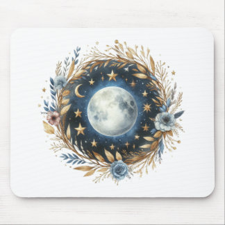 Boho Full Moon Mouse Pad