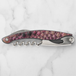 Boho Funky Eclectic Pink Black Abstract Fractal Waiter's Corkscrew
