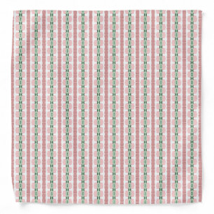 Boho Funky Retro Eclectic Pastel Christmas Stripe Bandana