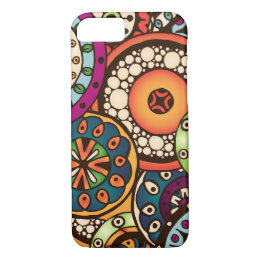 Boho Funky Trendy Retro Abstract Pattern iPhone 8/7 Case