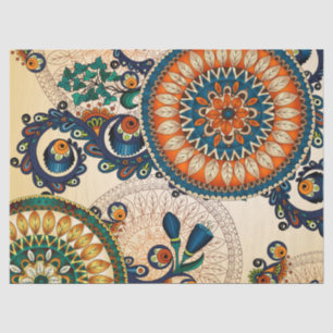 Boho Funky Trendy Retro Abstract Pattern Tissue Paper