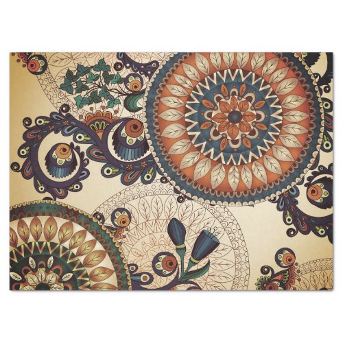 Boho Funky Trendy Retro Abstract Pattern Tissue Paper