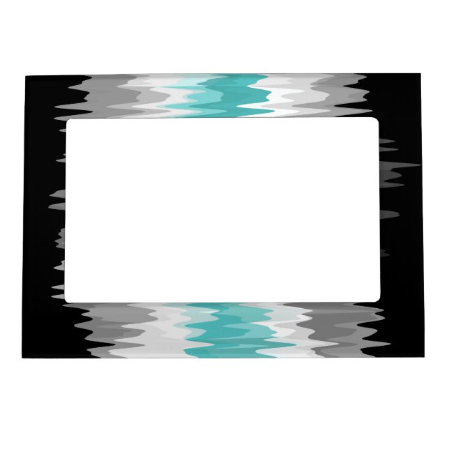 Boho Funky Wavy Abstract Libramaculine Pride Flag Magnetic Frame (Front)