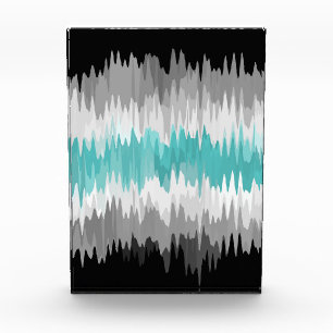 Boho Funky Wavy Abstract Libramasculine Pride Flag Acrylic Award