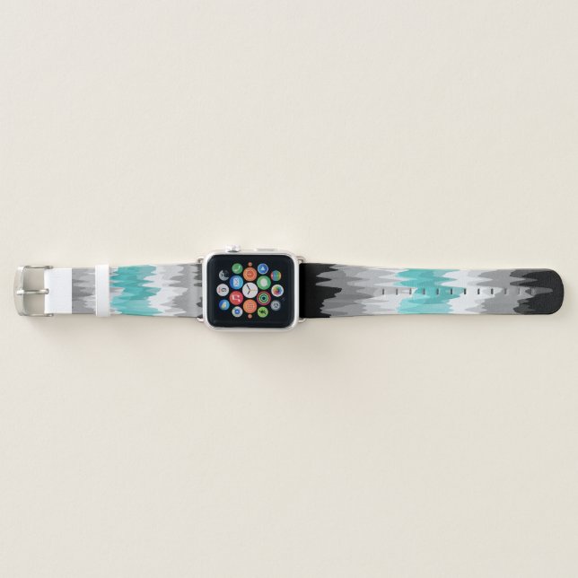 Boho Funky Wavy Abstract Libramasculine Pride Flag Apple Watch Band (Front)