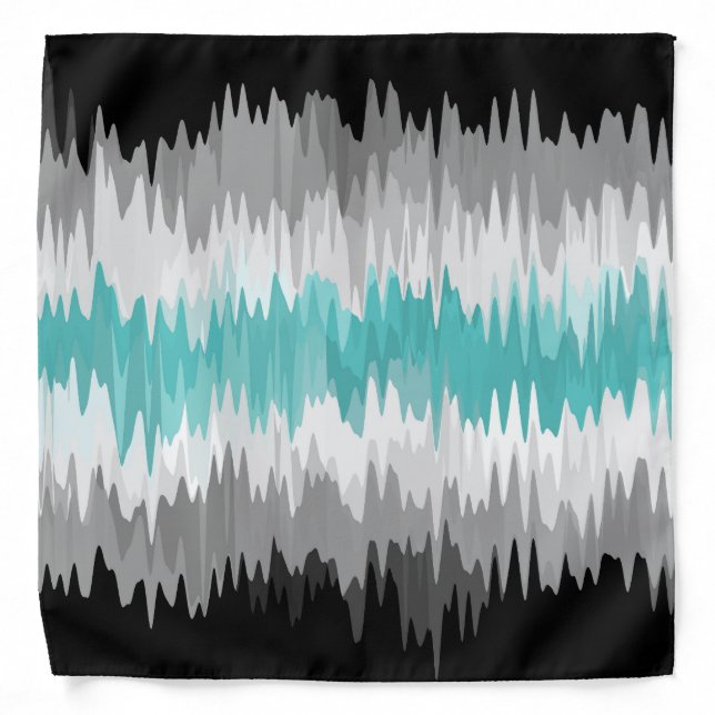 Boho Funky Wavy Abstract Libramasculine Pride Flag Bandana (Front)