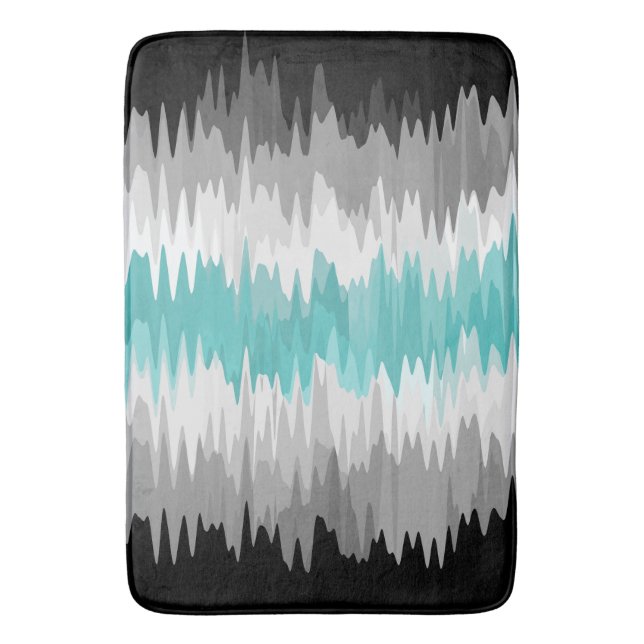 Boho Funky Wavy Abstract Libramasculine Pride Flag Bath Mat (Front Vertical)