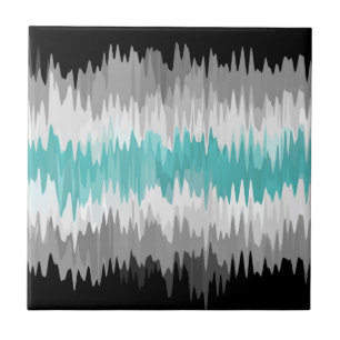 Boho Funky Wavy Abstract Libramasculine Pride Flag Ceramic Tile