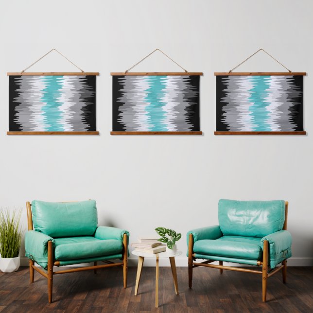 Boho Funky Wavy Abstract Libramasculine Pride Flag Hanging Tapestry (Living Room)