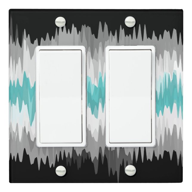 Boho Funky Wavy Abstract Libramasculine Pride Flag Light Switch Cover (In Situ)