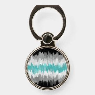 Boho Funky Wavy Abstract Libramasculine Pride Flag Phone Ring Stand