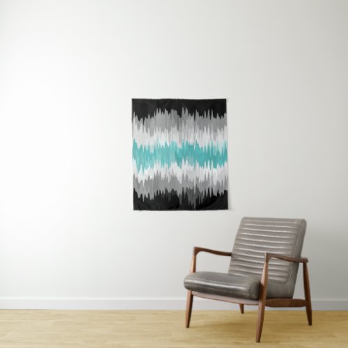 Boho Funky Wavy Abstract Libramasculine Pride Flag Tapestry