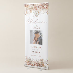 Boho Garden Flowers Photo Wedding Welcome Sign