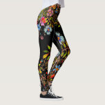 Boho Garden Leggings<br><div class="desc">Lovely bohemian inspired fashion leggings. These quality leggings are embellished with beautiful hand painted boho floral patterns. Perfectly paired with a blazer for day - or as unique and stylish work out wear for a trip to the gym - these quality custom leggings are perfect for every occasion. Customize a...</div>