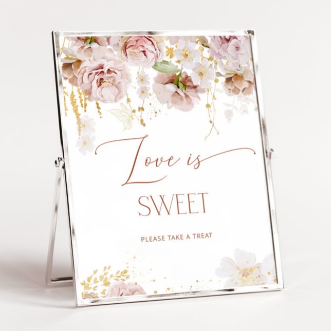 Boho garden Love is sweet take a treat Poster (Creator Uploaded)
