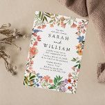 Boho Garden of Wildflower Engagement Party Invitation<br><div class="desc">Introducing our stunning "Boho Garden of Wildflower Engagement Party Invitation" - the perfect way to announce your upcoming engagement party! This invitation is sure to impress your guests with its beautiful watercolor design featuring a wildflower garden in bohemian style. Our expertly crafted invitation features a soft and romantic color palette...</div>