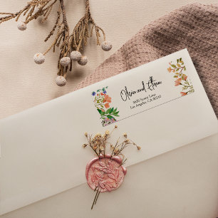 Boho Garden of Wildflower Return Address Label