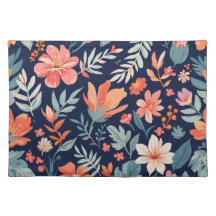 Boho Garden Whimsy – Tropical Floral Cloth Placema