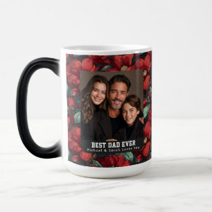 Boho Gardenias Flower Step Dad Photo Travel Tea Color Morph Mug