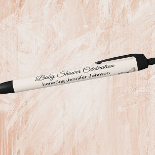 Boho Gender Neutral Baby Shower Favors Black Ink Pen