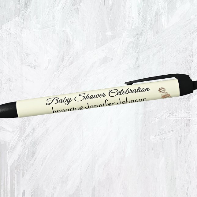 Boho Gender Neutral Baby Shower Favors Black Ink Pen (Creator Uploaded)