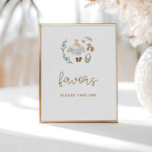 Boho Gender Neutral Baby Shower Favors Poster