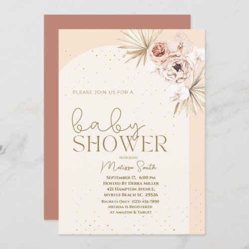 Boho Gender Neutral Baby Shower Invitation