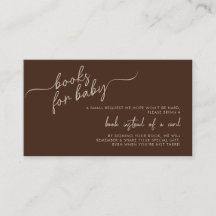 Boho gender neutral brown Baby Shower Book request