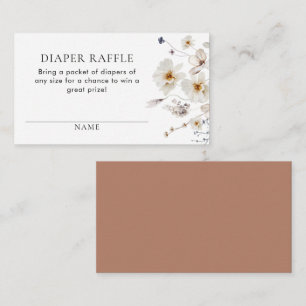 Boho Gender Neutral Diaper Raffle Ticket Enclosure Card