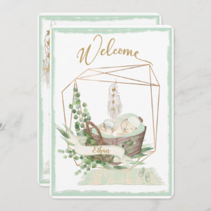 Boho Gender Neutral Watercolor Baby Shower  Invitation