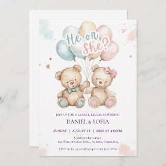 Boho Gender Reveal Invitation Neutral Baby