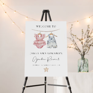 Boho Gender Reveal Welcome Sign, Editable Gender  Foam Board