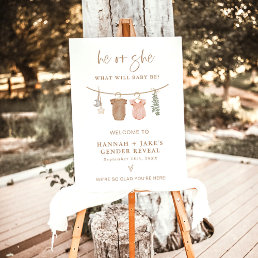 Boho Gender Reveal Welcome Sign | Neutral Welcome 